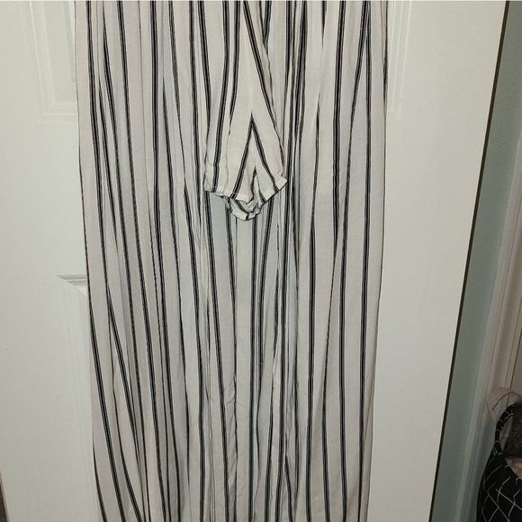 Impeccable Pig black & white Striped Maxi Romper Jumpsuit - Picture 9 of 17